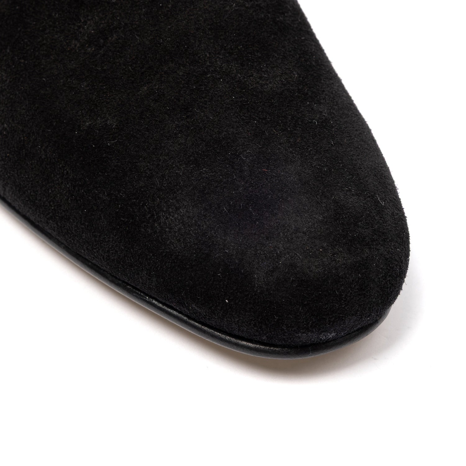 Schwarzer Loafer "Grecian Loafer" aus Rauhleder